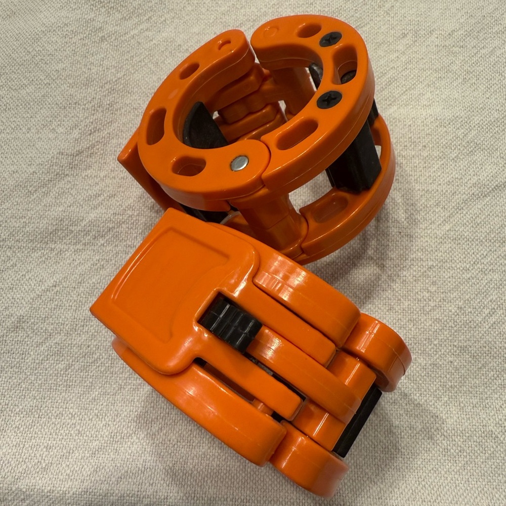 NWOT/ Orange Barbell Clamps - Picture 4 of 4